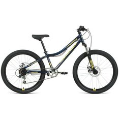 Велосипед Forward Titan 24 2.2 disc 2021 рост 12" темно-синий/золотой