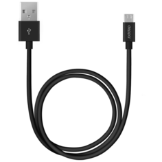 Кабель Deppa USB - microUSB (72229), 1 шт., черный, 3 м