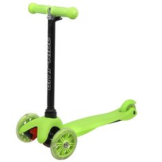 Самокат детский трехколесный ТМ City-Ride, колеса PVC 110/76, светодиоды на колесах, светящиеся колеса, самокат для детей, самокат для малышей, для мальчиков, для девочек, цвет салатовый