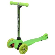 Самокат детский трехколесный ТМ City-Ride, дека: PP+нейлон, колеса PU 110/76, руль алюминиевый телескопический анодированный, цвет салатовый