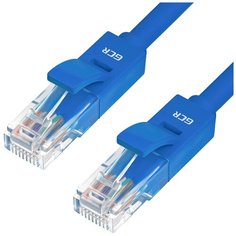 Патч-корд перекрестный GCR cat5е UTP CCA литой 1Гбит/c 100Hz, 1.5м экологичный ROHS PVC сетевой кабель патч корд для Ethernet cable роутер smart TV синий
