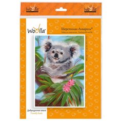 Набор для создания картины из шерсти, WA-0136, "Добродушная коала" Woolla