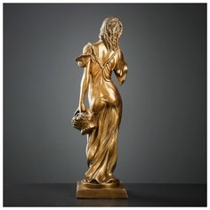 Фигура "Девушка с корзиной" бронза 18х18х56см Хорошие сувениры