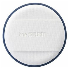 Спонж The Saem Cushion Puff, для лица синий/белый