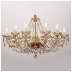 Подвесная люстра Favourite, 12х40W, золото, размеры (мм)-810х1500, плафон - шампань