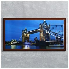 Часы-картина Сюжет настенные, серия: Город, "Тауэрский мост", 50*100 см