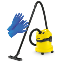 Пылесос Karcher WD 2 + многоразовые латексные перчатки