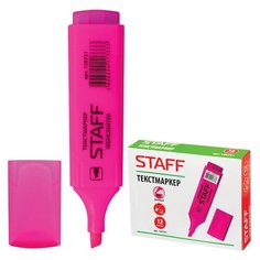Текстовыделитель STAFF, РОЗОВЫЙ, линия 1-5 мм, 150731 - 24 шт.
