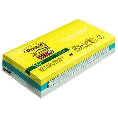 Блок-кубик Post-it Super Sticky Z-блок R330-6SST, 76х76, эко-тропик, 6 блоков по 90 листов