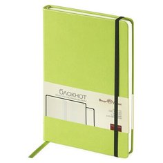 Блокнот А5, 100л Megapolis Velvet на резинке (Салатовый) 3-525/09 Bruno Visconti