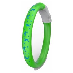 Ошейник Светящийся LED 70 см с принтом зеленый , ZDK Petsy