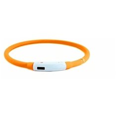 Ошейник Светящийся LED 70 см оранжевый , Petsy