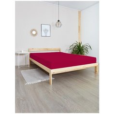 Простыня на резинке трикотаж "Всё себе"; Малиновый; размер 140 х 200