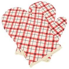 Прихватка-рукавица "Мари Санна" набор из 2 штук; Клетка красная 9266-2; Набор из 2 штук