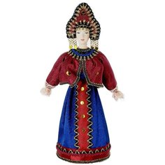 Кукла коллекционная фарфоровая Девушка в праздничном костюме. Потешный промысел