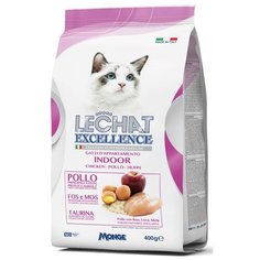 Сухой корм для кошек Lechat Excellence для живущих в помещении, с курицей, с рисом, с яйцом, с яблоком 400 г