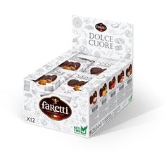 Faretti Пирожное "Какао - бисквиты Dolce Cuore с карамельной начинкой и щепоткой соли", 12 шт. по 30 г