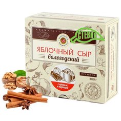 Пастила Вологодская мануфактура Сыр яблочный вологодский с орехом и корицей со стевией, 300 г