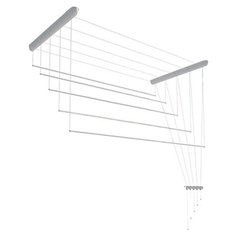 Сушилка для белья Лиана потолочная пластмассовая 1,6 м, белая Liana