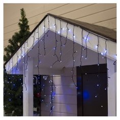 Гирлянда Luazon Lighting Бахрома, 160 LED, 300х60 см, 160 ламп, белый/черный провод
