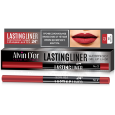 Alvin Dor Гелевый карандаш для губ автоматический Lasting Liner 02 red (красный)