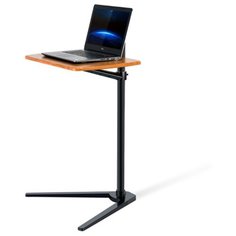 Прикроватный столик для ноутбука, с полкой, с регулировкой высоты, дерево, 53.5х36 см URM