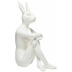 KARE Статуэтка Gangster Rabbit, коллекция "Кролик Гангстер" 26*39*15, Полирезин, Сталь, Акрил, Белый
