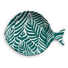 Миска для кошек TARHONG "Safari Cat", бело-зелёная, 16х12х2см