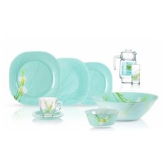 Столовый сервиз CARINA SOFIANE BLUE 46 предметов 6 персон Luminarc