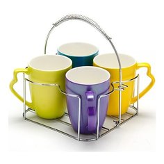 Набор чашек "Loraine" (на подставке), 350 мл, 5 предметов