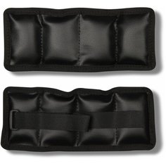 Утяжелители INDIGO ПРОФИ кожзам SM-150 Черный 2*0,7 кг