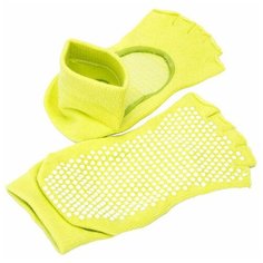 Носки противоскользящие для занятий йогой с открытыми пальцами BRADEX SF 0276, желтые