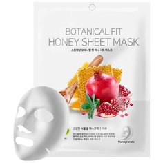 NO:hJ Skinmaman Botanical Fit Honey Sheet Mask Pomegranate Питательная, увлажняющая, омолаживающая маска с мёдом и гранатом, 10ШТ. Nohj