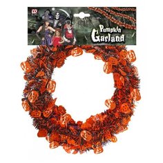 Декорация на хэллоуин: Гирлянда на Хэллоуин Тыквы в мишуре, 4,27 м. Widmann