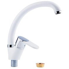 Potato Смеситель для кухни (мойки) высокий с поворотным изливом, белый P223-7