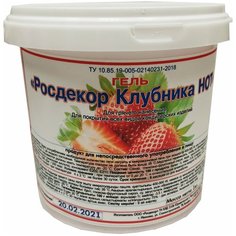 Гель для покрытия кондитерских изделий "Росдекор Клубника", 1 кг
