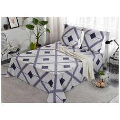 Простынь без резинки Valtery PCR-299 / 200 х 220 см / Сатин