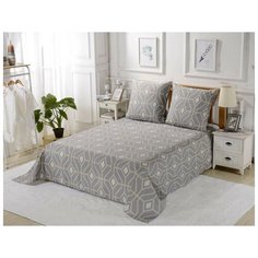 Простынь без резинки Valtery PCR-281 / 200 х 220 см / Сатин