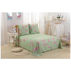 Простынь без резинки Valtery PCR-219 / 160 х 220 см / Сатин