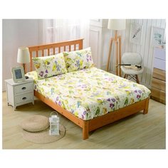 Простынь на резинке Valtery PCT-R-223 / 180 х 200 см / Сатин