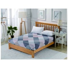 Простынь на резинке Valtery PCT-R-242 / 90 х 200 см / Сатин