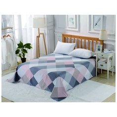 Простынь без резинки Valtery PCR-242 / 160 х 220 см / Сатин