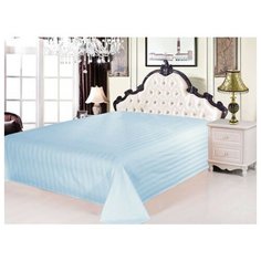 Простынь без резинки Valtery PRC-32 / 240 х 260 см / страйп-сатин