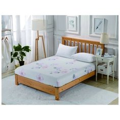 Простынь на резинке Valtery PCT-R-243 / 200 х 220 см / Сатин