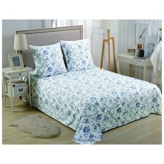 Простынь без резинки Valtery PCR-232 / 200 х 220 см / Сатин