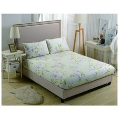 Простынь на резинке Valtery PCT-R-233 / 90 х 200 см / Сатин