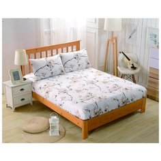 Простынь на резинке Valtery PCT-R-221 / 90 х 200 см / Сатин