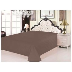 Простынь без резинки Valtery PRC-47 / 240 х 260 см / страйп-сатин