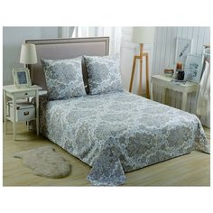 Простынь без резинки Valtery PCR-235 / 160 х 220 см / Сатин