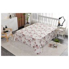 Простынь без резинки Valtery PCR-288 / 160 х 200 см / Сатин